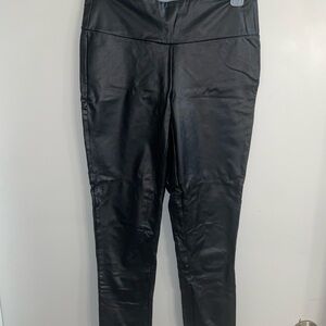 Black Faux Leather Leggings
